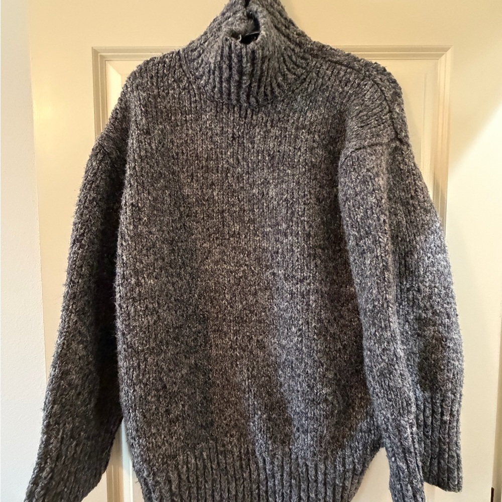 Zara Charcoal Turtleneck Sweater